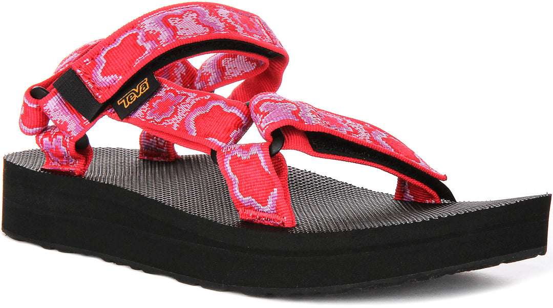 Teva Midform Universe In Red Floral For Women