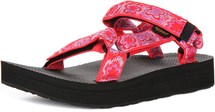 Teva Midform Universe In Red Floral For Women