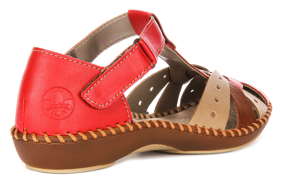 Rieker M1655-33 In Red Multi For Women
