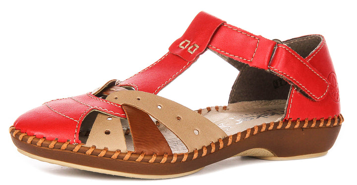 Rieker M1655-33 In Red Multi For Women