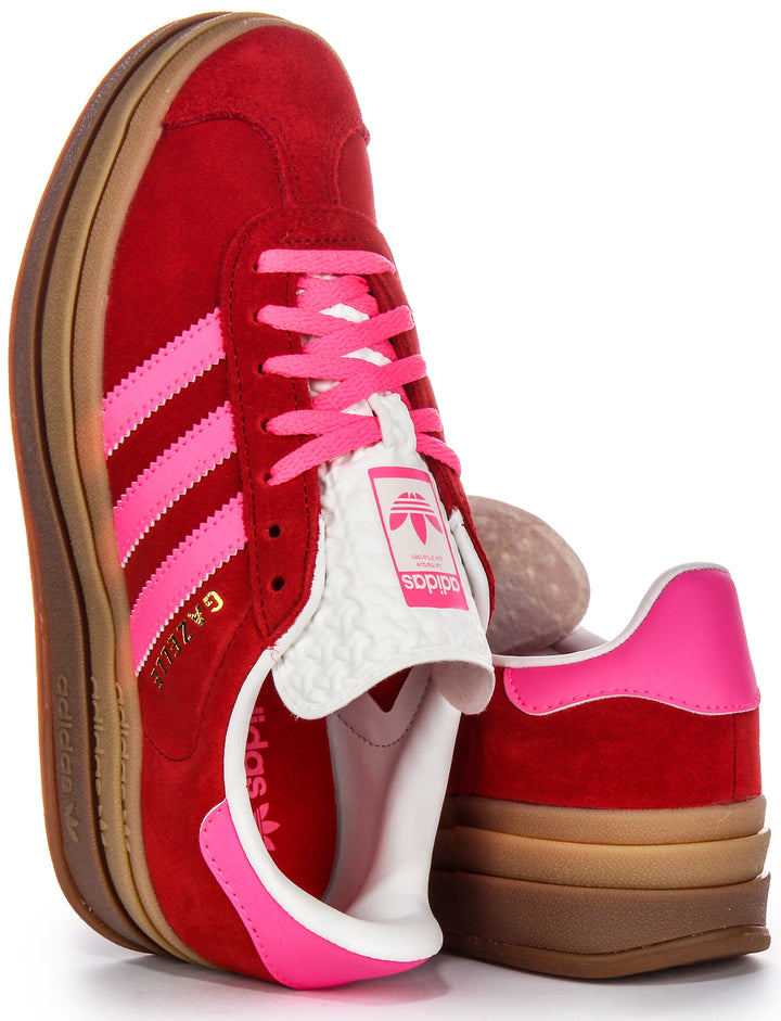 Adidas Gazelle Bold W In Red Pink For Women