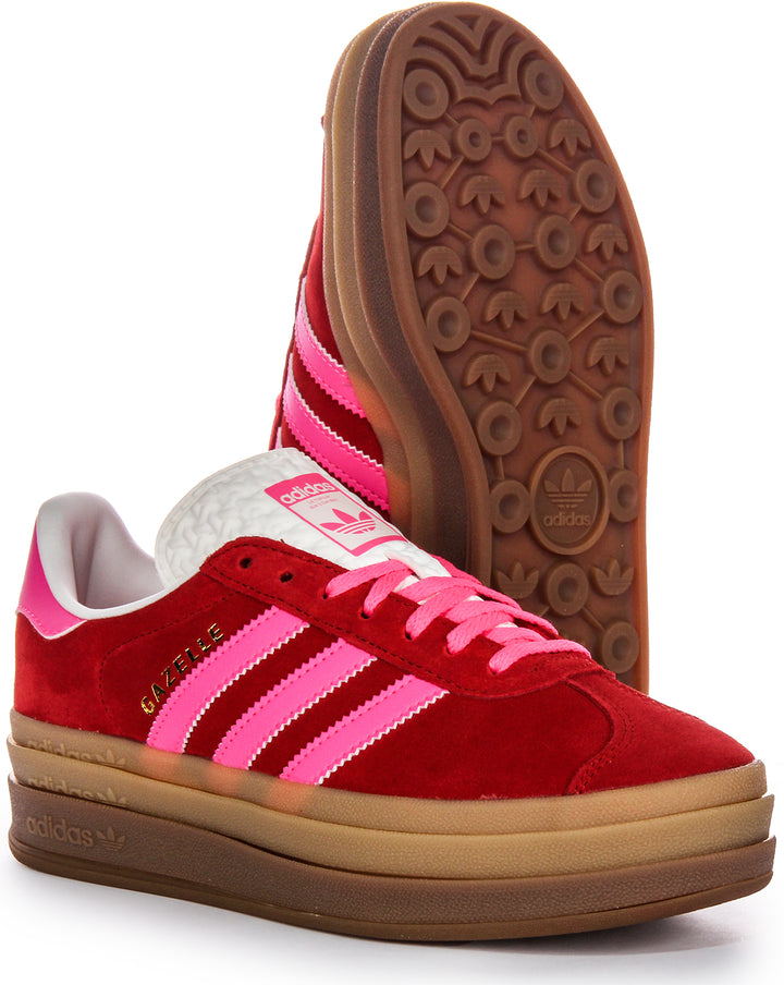 Adidas Gazelle Bold W In Red Pink For Women