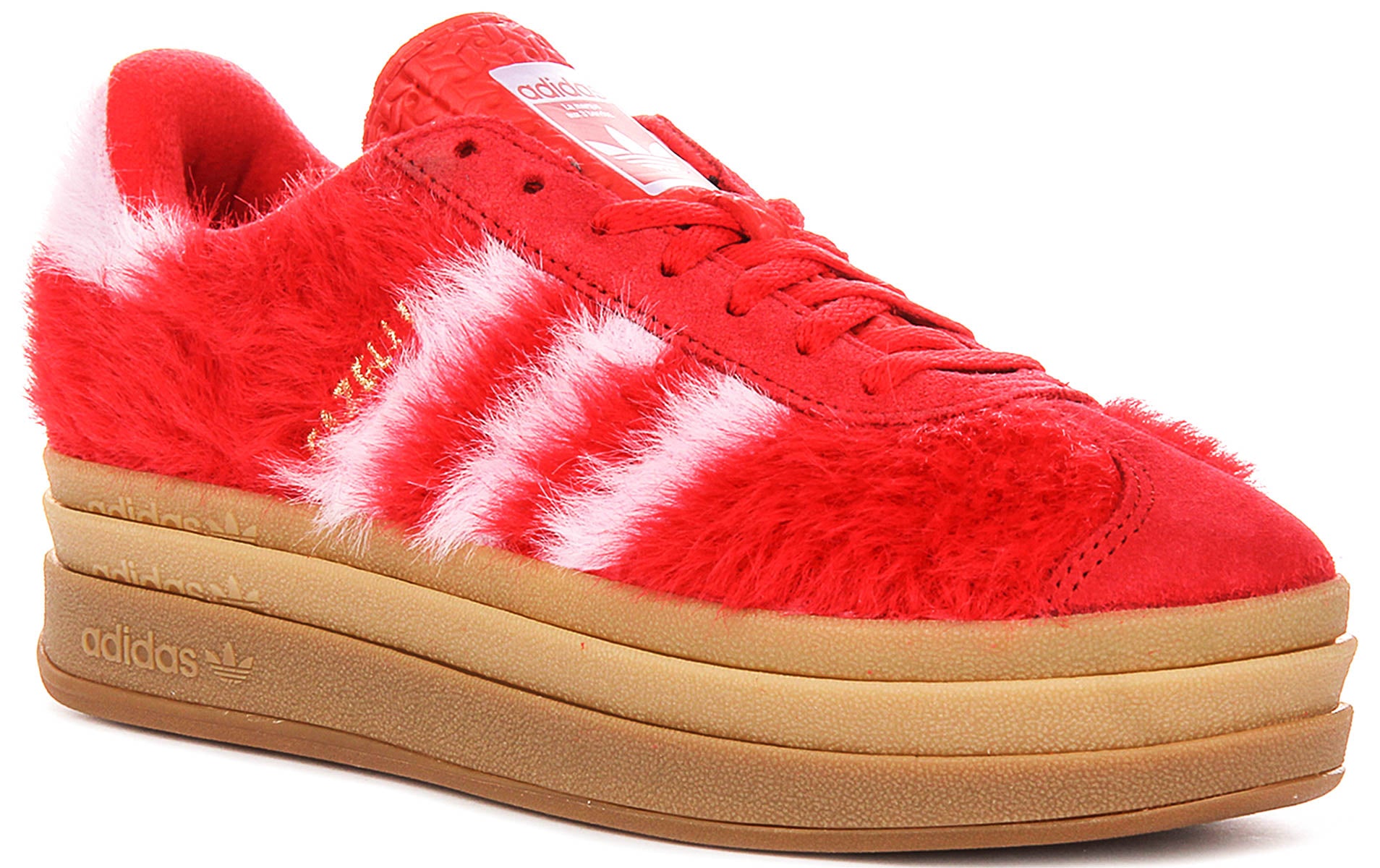 Adidas Gazelle Bold W In Red Pink Fury For Women | Lace up