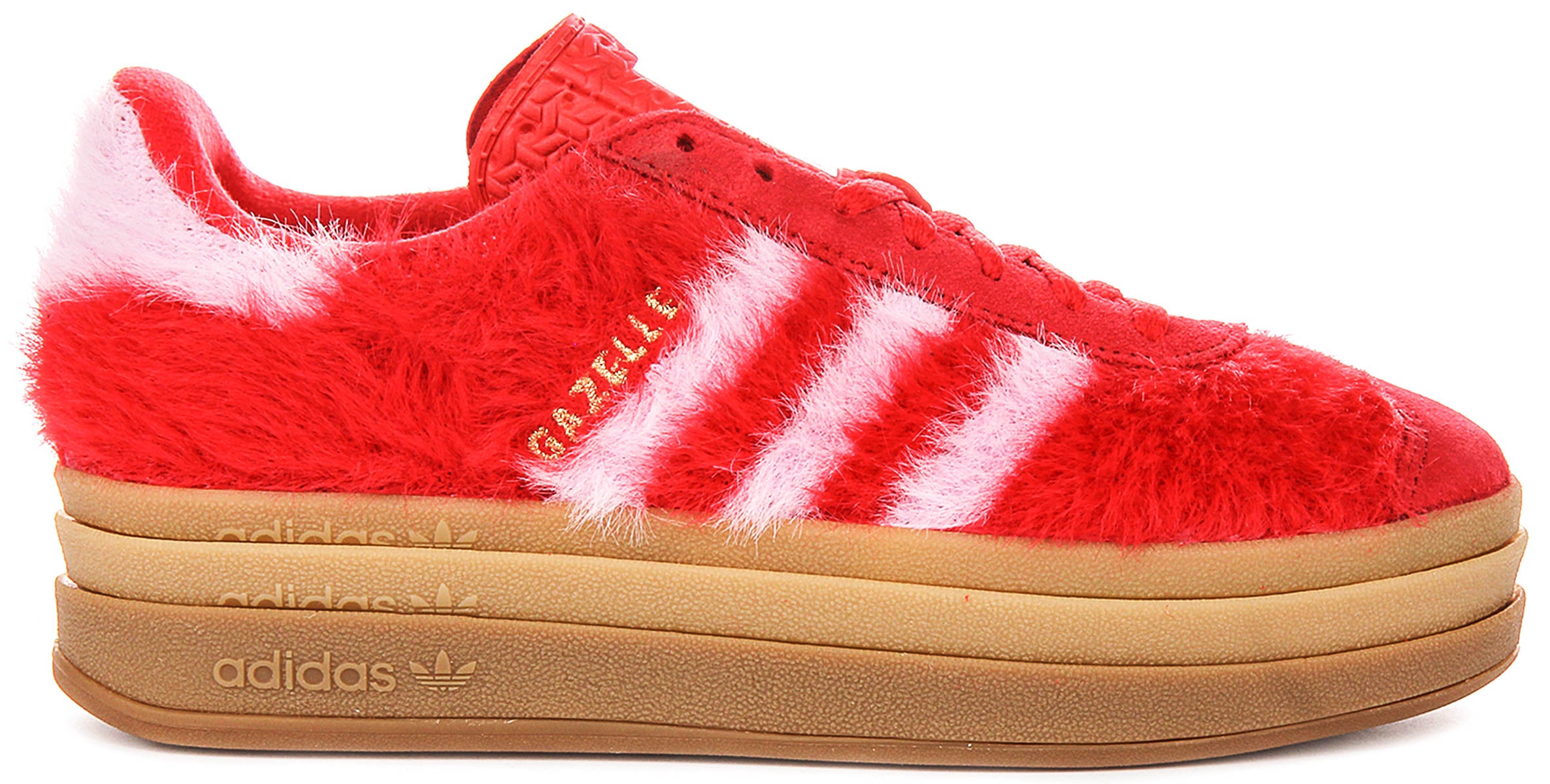 Adidas Gazelle Bold W In Red Pink Fury For Women | Lace up