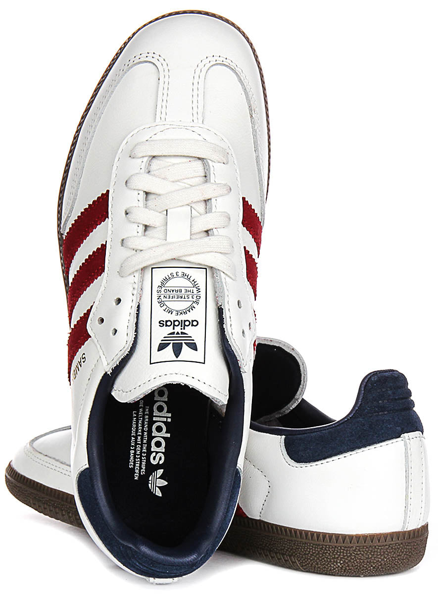 Adidas Samba Og In Red White For Womens | Lace up Retro Trainers 4feetshoes Adidas Samba Og In Red White For Womens | Lace up Retro Trainers 4feetshoes