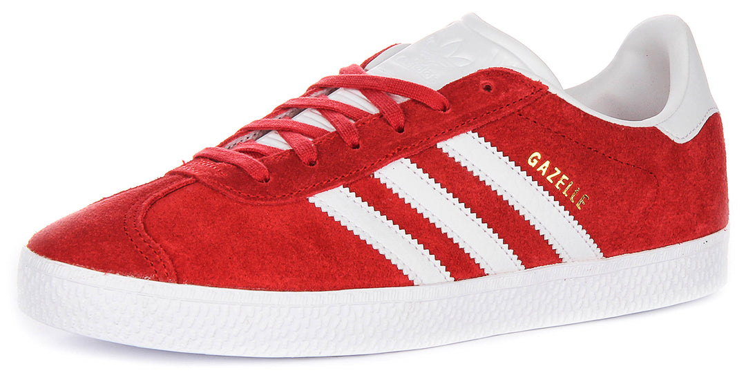 Adidas Gazelle In Red White For Youth