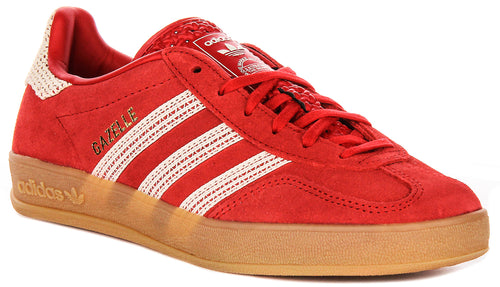 Adidas Gazelle Indoor In Red White For Women