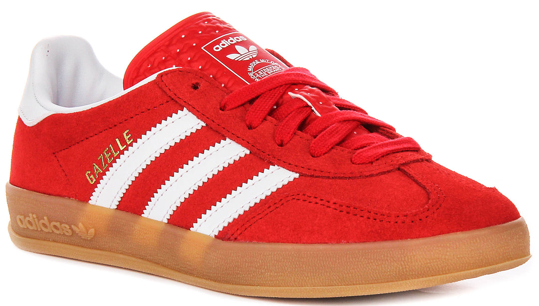 Adidas Gazelle Indoor In Red White For Youth
