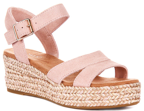 Toms Audrey Wedge In Rose For Women