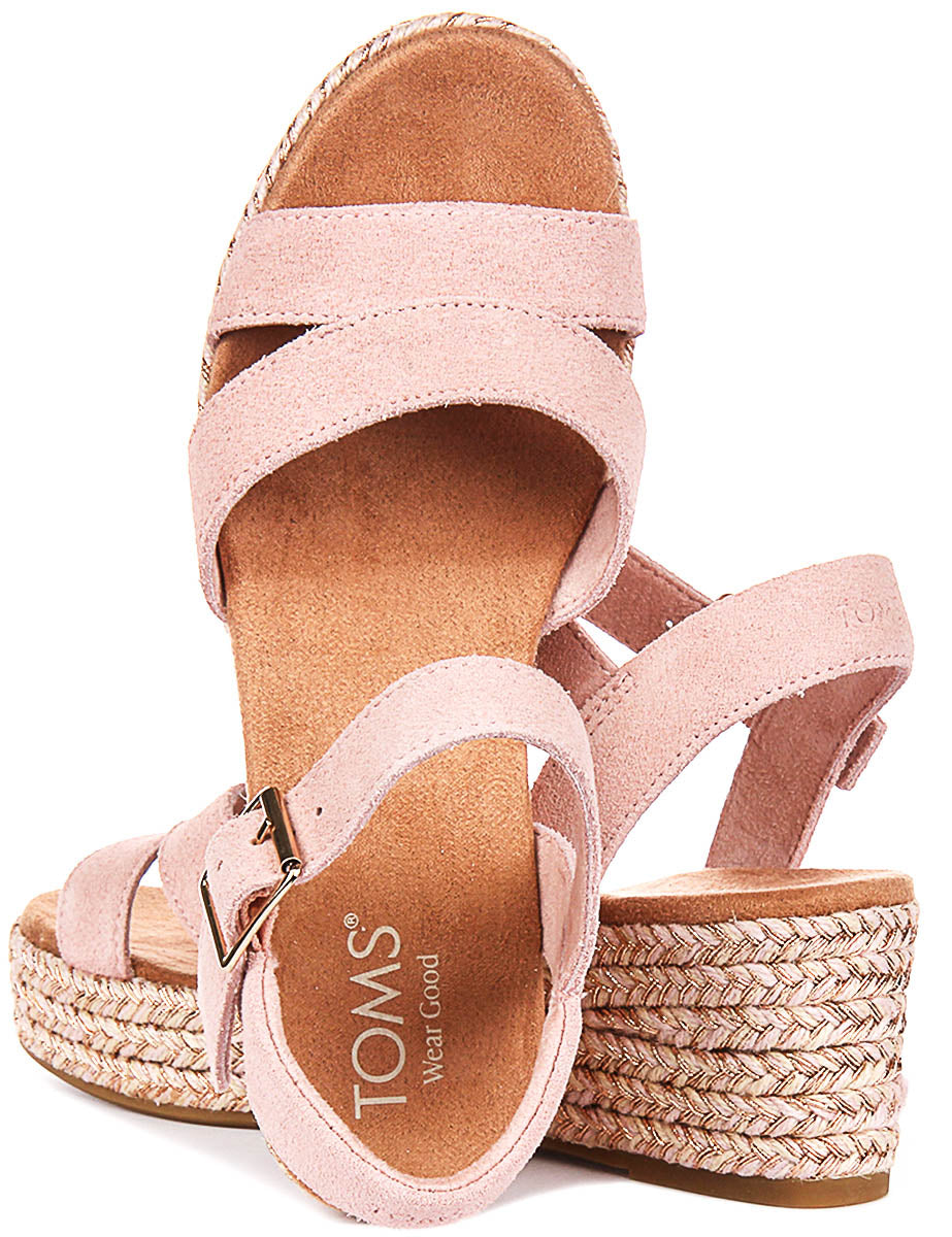 Toms Audrey Wedge In Rose For Women