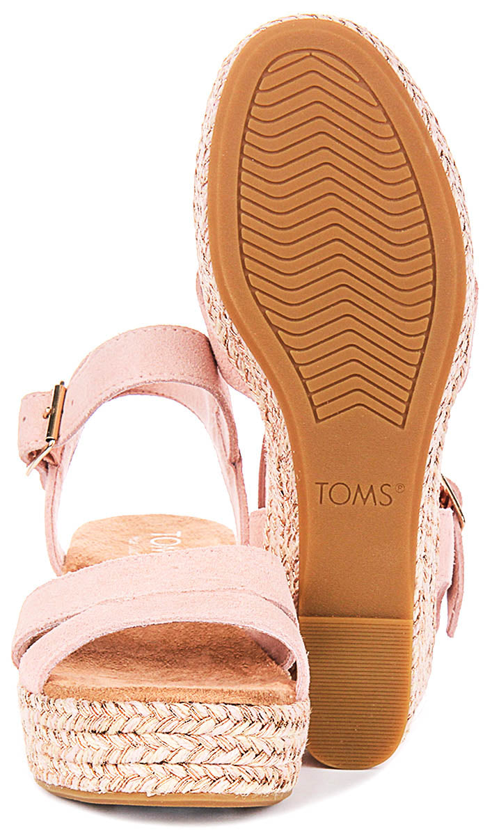 Toms Audrey Wedge In Rose For Women