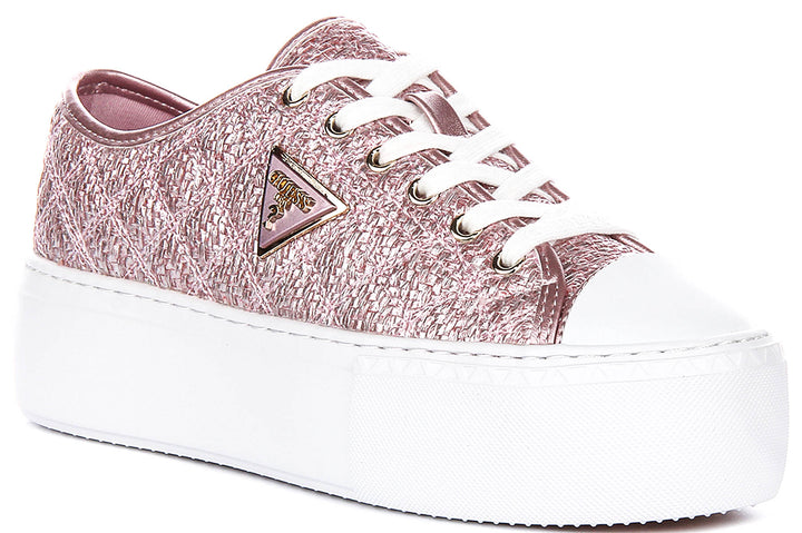 Guess Joezi Platform In Rose For Women