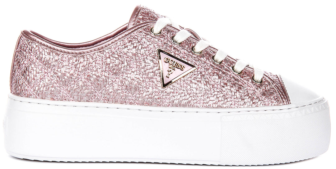 Guess Joezi Platform In Rose For Women