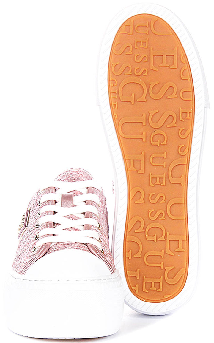 Guess Joezi Platform In Rose For Women