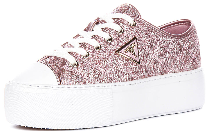 Guess Joezi Platform In Rose For Women