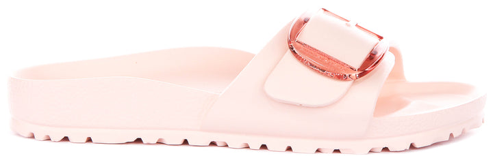 Birkenstock Madrid Big Buckle Eva In Rose For Women | Narrow Fit