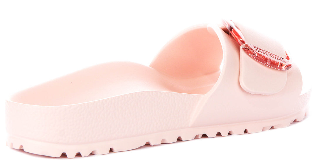 Birkenstock Madrid Big Buckle Eva In Rose For Women | Narrow Fit