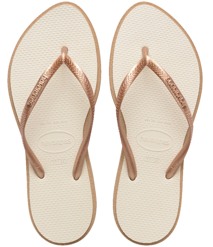 Havaianas Slim Point In Rose Gold For Women