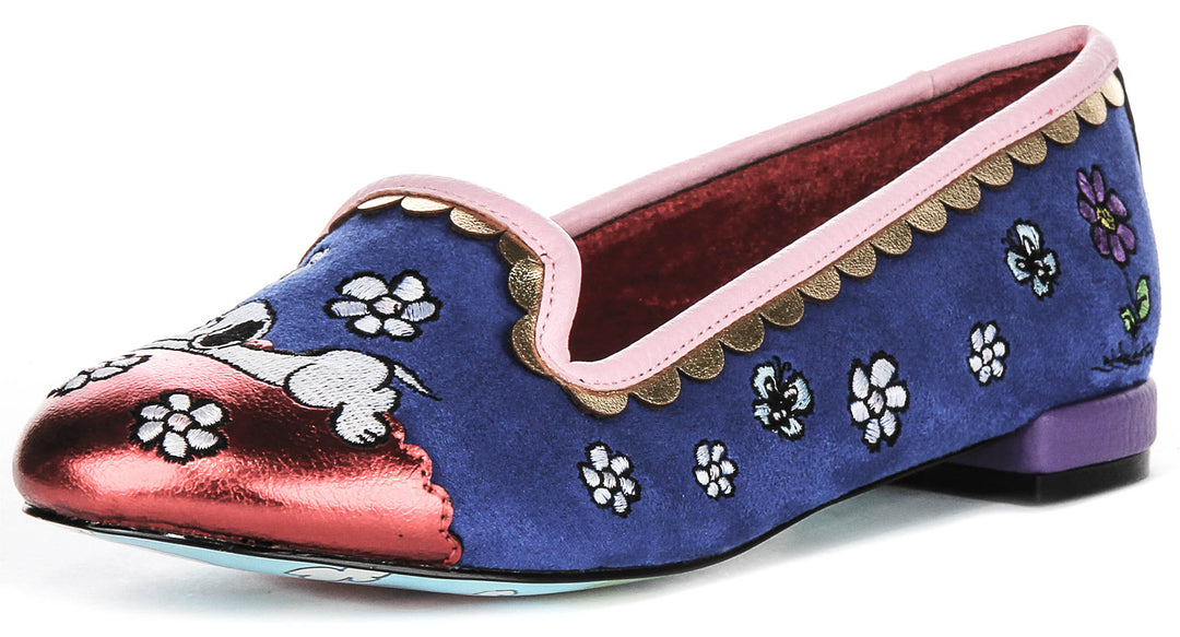 Irregular Choice X Peanuts My Friend Snoop In Royal Blue For Women