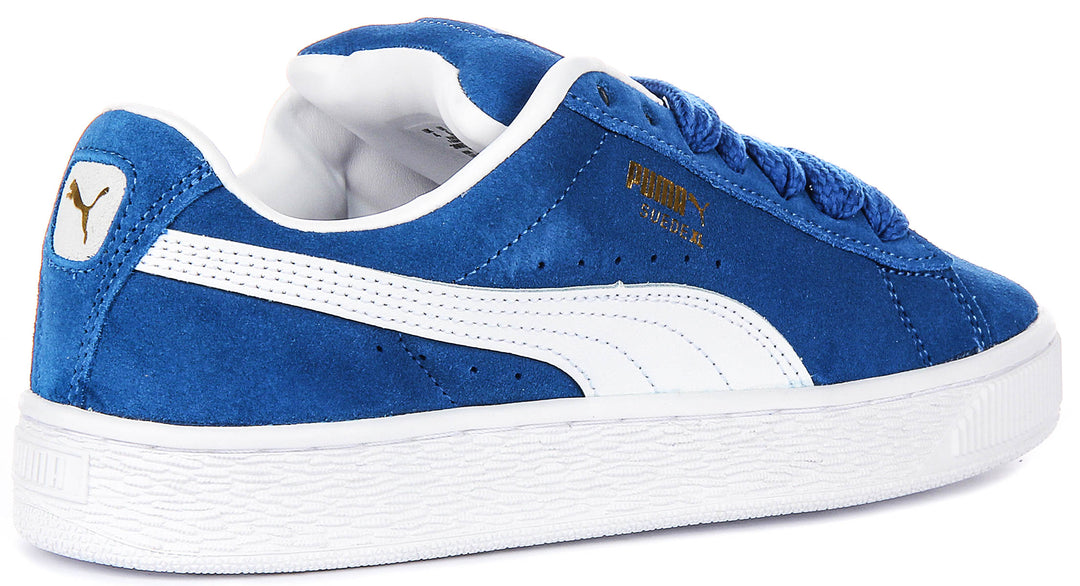 Puma Suede Xl Jr In Royal Blue For Junior Lace up Suede Trainers