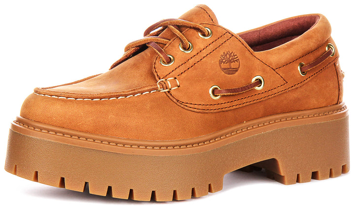 Timberland Stone Street Boat Shoes A2GVF In Rust For Women