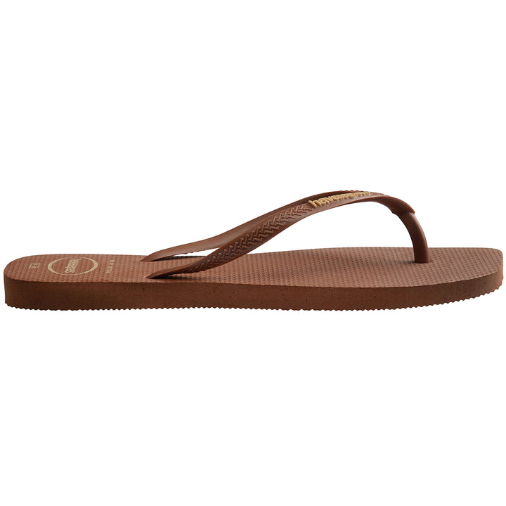 Havaianas Slim Square Logo Popup In Rust For Women
