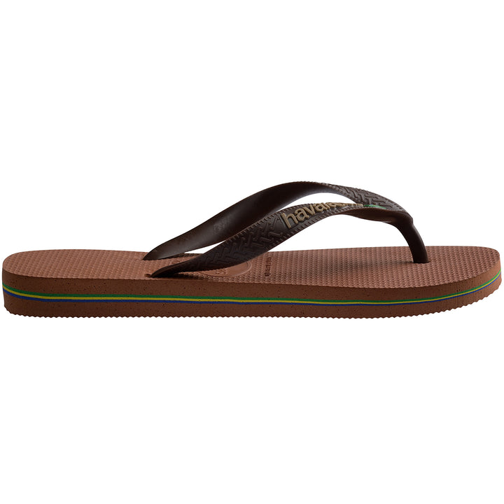 Havaianas Brasil Logo In Rust Flip Flop