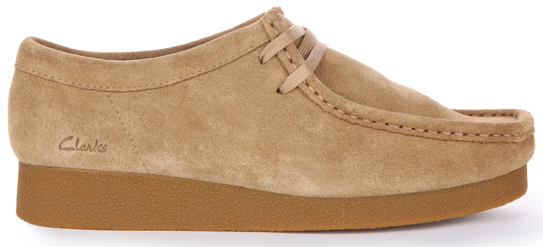 Clarks Orig als Wallabee Evo Frauen Schnürung Wildleder Schuhe Sand