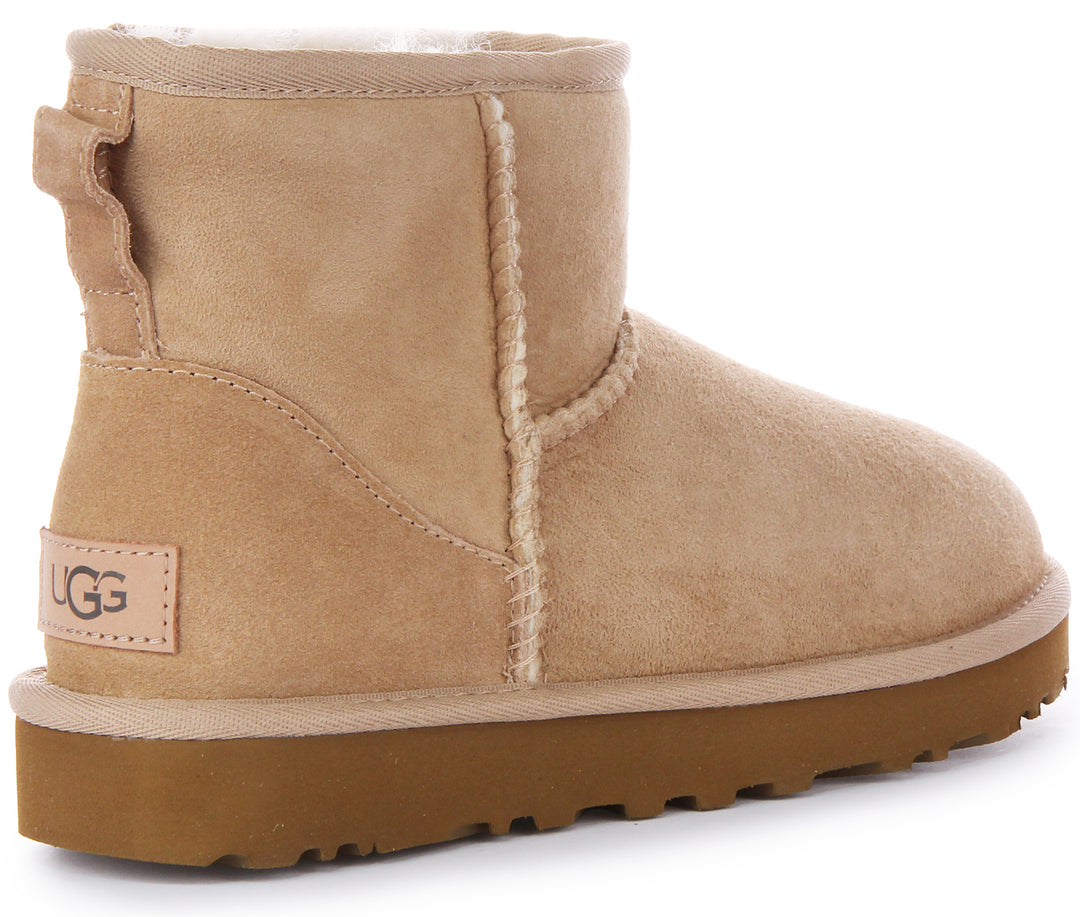 Ugg Australia Classic Mini In Sand For Women Sheepskin Boot