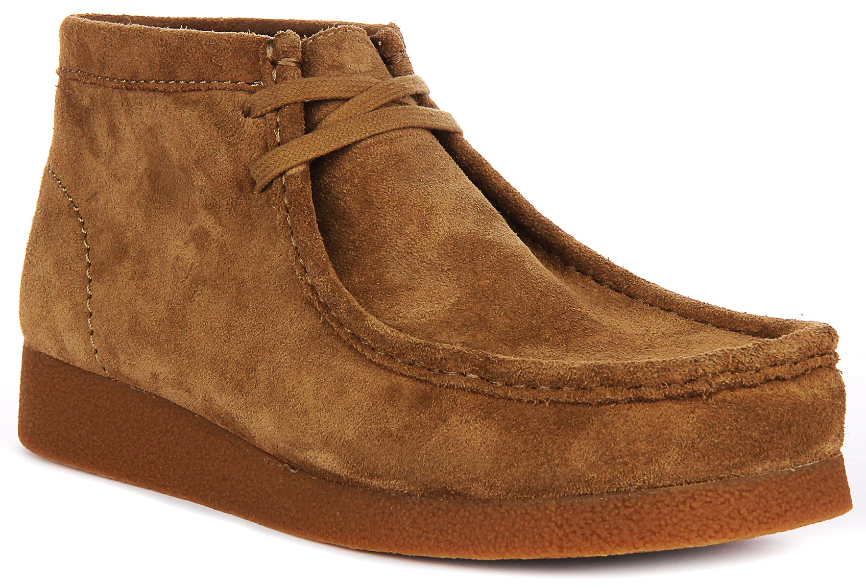 Clarks Wallabee Evo In Sand For Men | Soft Suede Crepe Sole Chukka