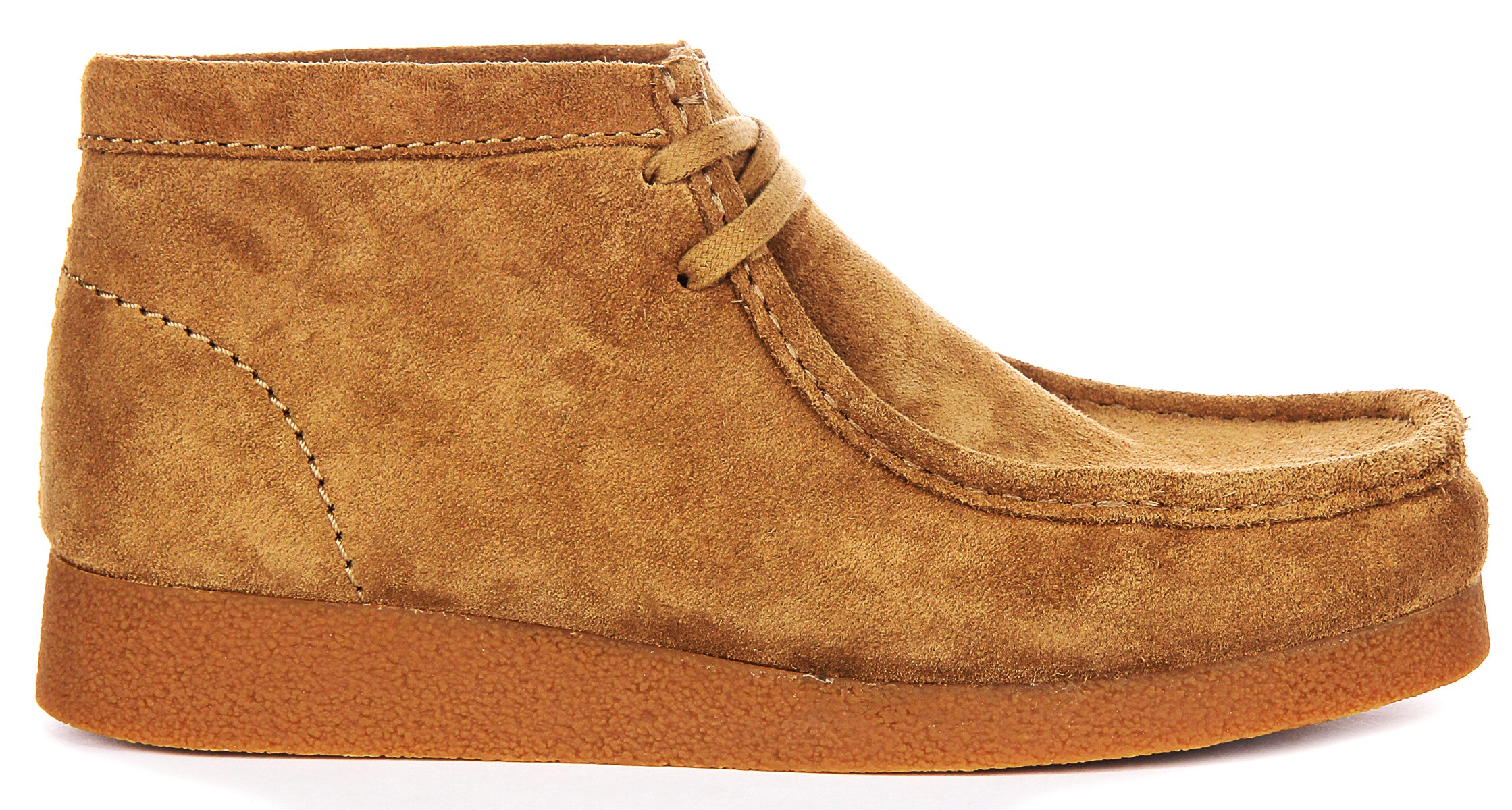 Clarks Wallabee Evo In Sand For Men | Soft Suede Crepe Sole Chukka