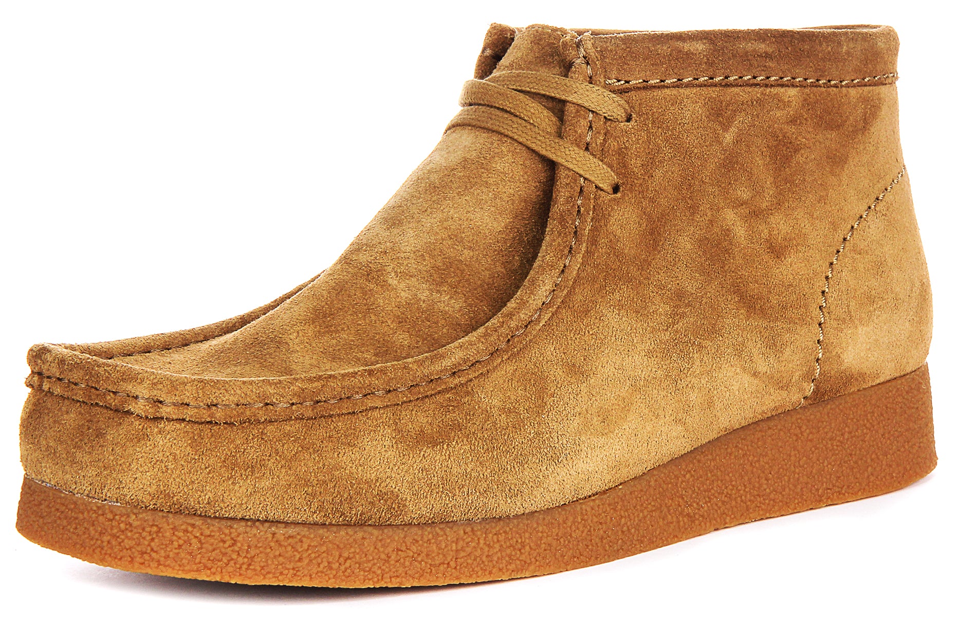 Clarks Wallabee Evo In Sand For Men | Soft Suede Crepe Sole Chukka
