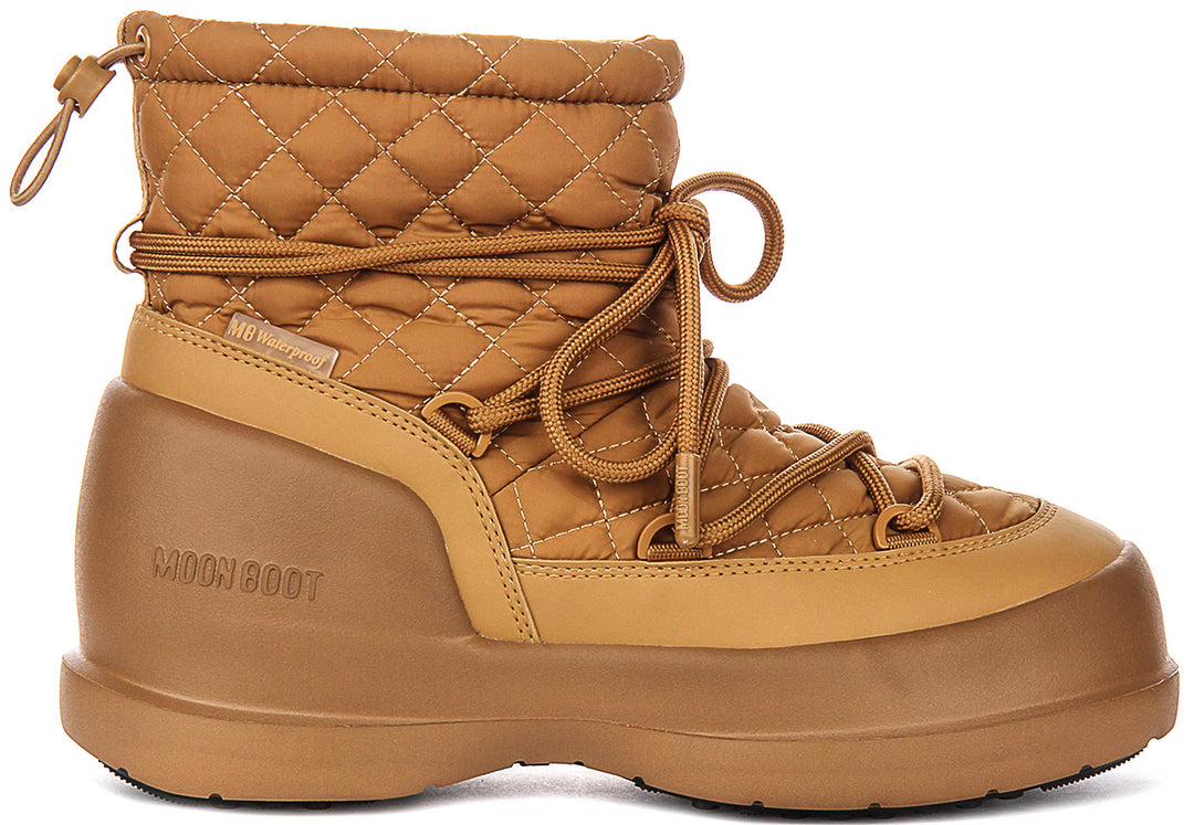 Moon Boot Mezzaluna Mid Waterproof In Sand For Women