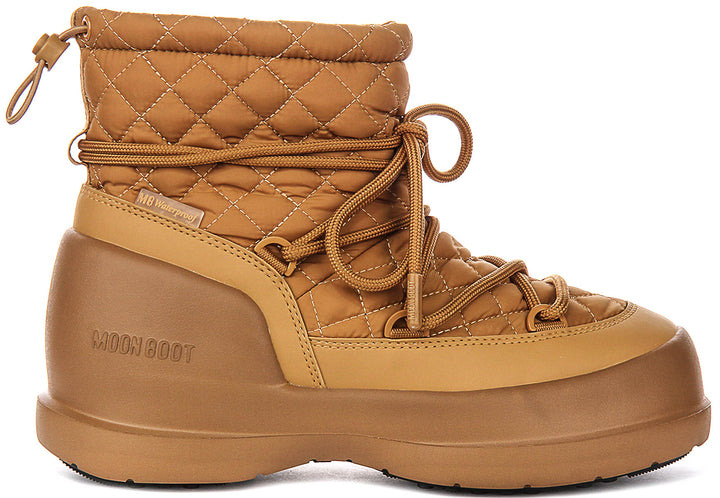 Moon Boot Mezzaluna Mid Waterproof In Sand For Women