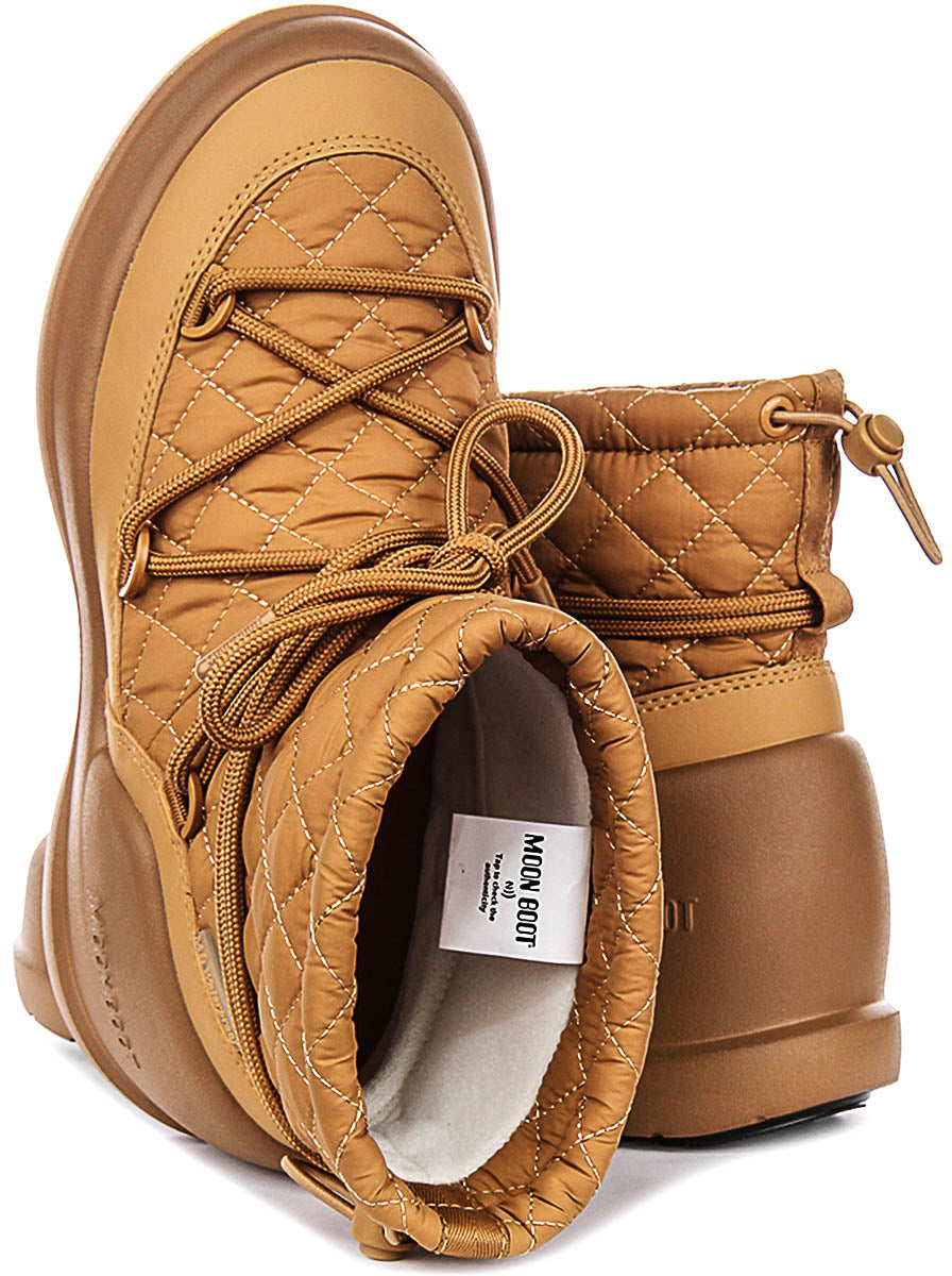 Moon Boot Mezzaluna Mid Waterproof In Sand For Women