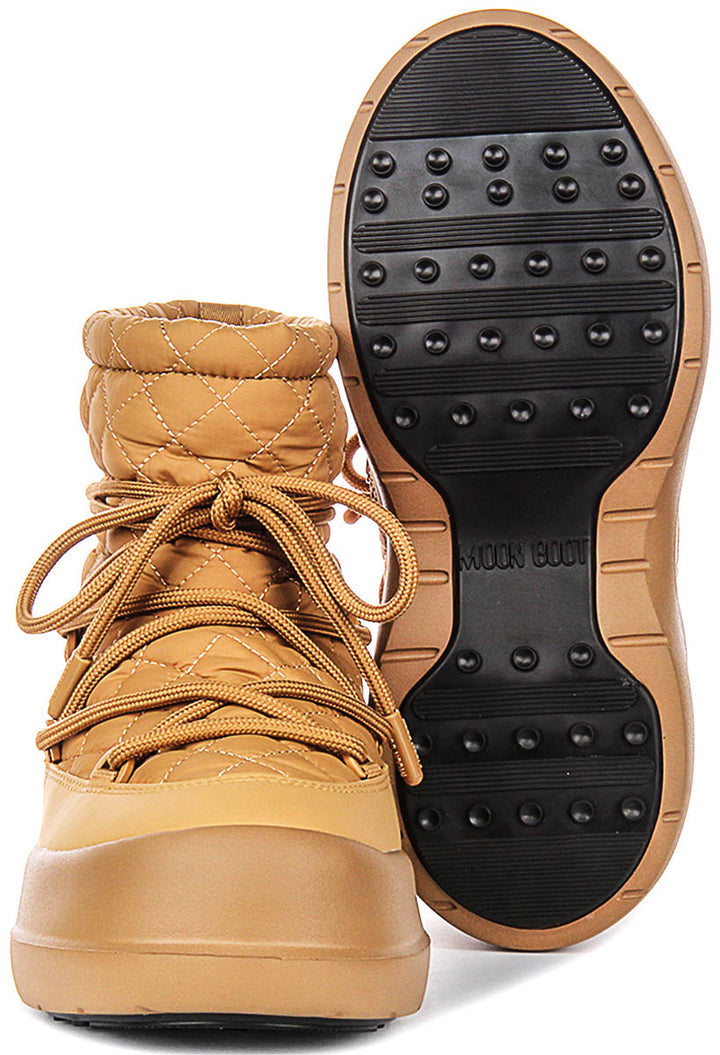 Moon Boot Mezzaluna Mid Waterproof In Sand For Women