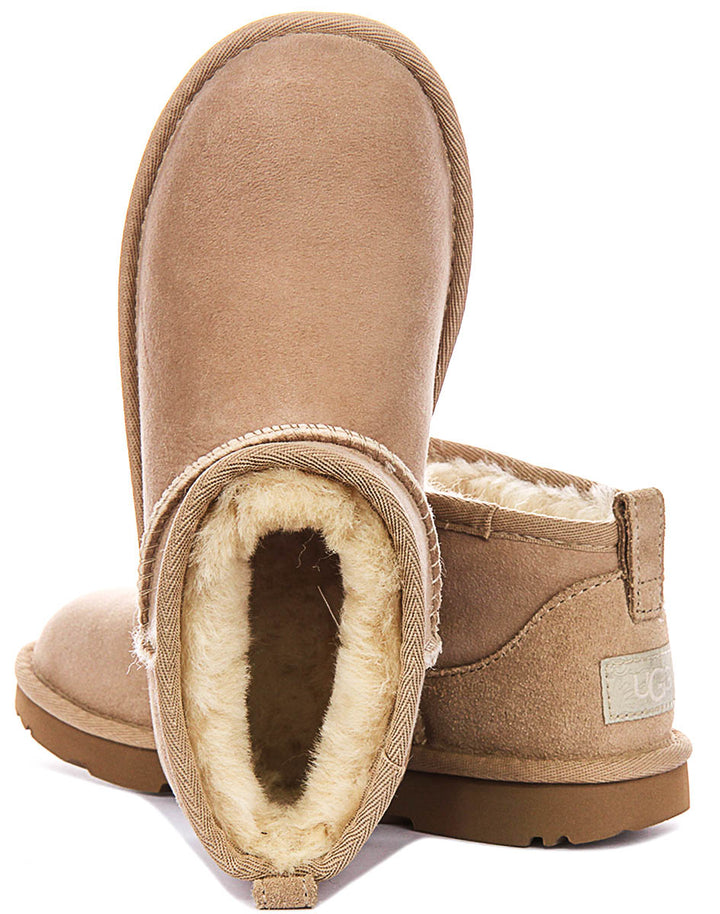 UGG Kids Classic Ultra Mini In Sand For Junior