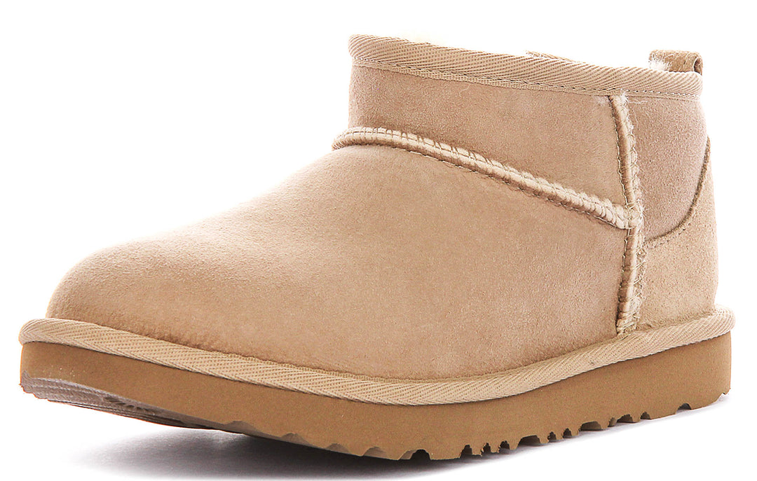 UGG Kids Classic Ultra Mini In Sand For Junior