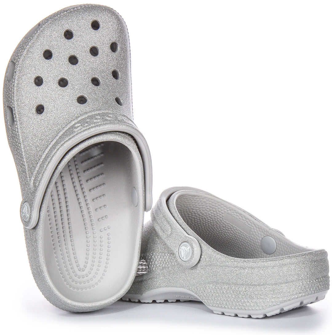 Crocs Classic Glitter In Silver