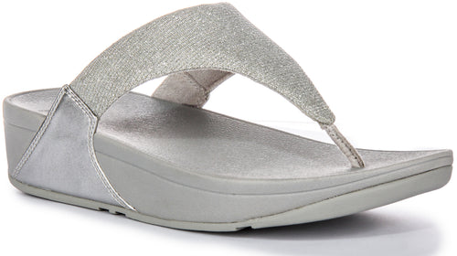 Fitflop Lulu Shimmerlux In Silver For Women