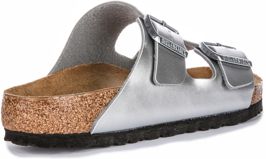 Birkenstock Arizona Kids Bs In Silver Juniors | Regular Fit