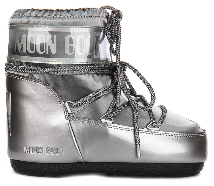 Moon Boot Icon Low Glance In Silver For Women