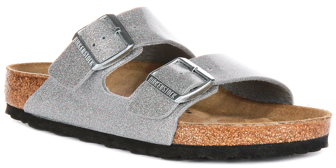 Birkenstock Arizona BS In Silver for Kids | Regular Fit