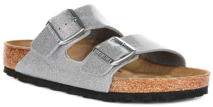 Birkenstock Arizona BS In Silver for Kids | Regular Fit