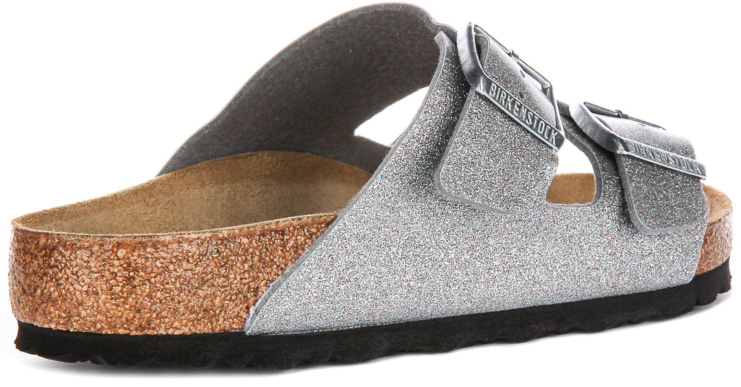 Birkenstock Arizona BS In Silver for Kids | Regular Fit