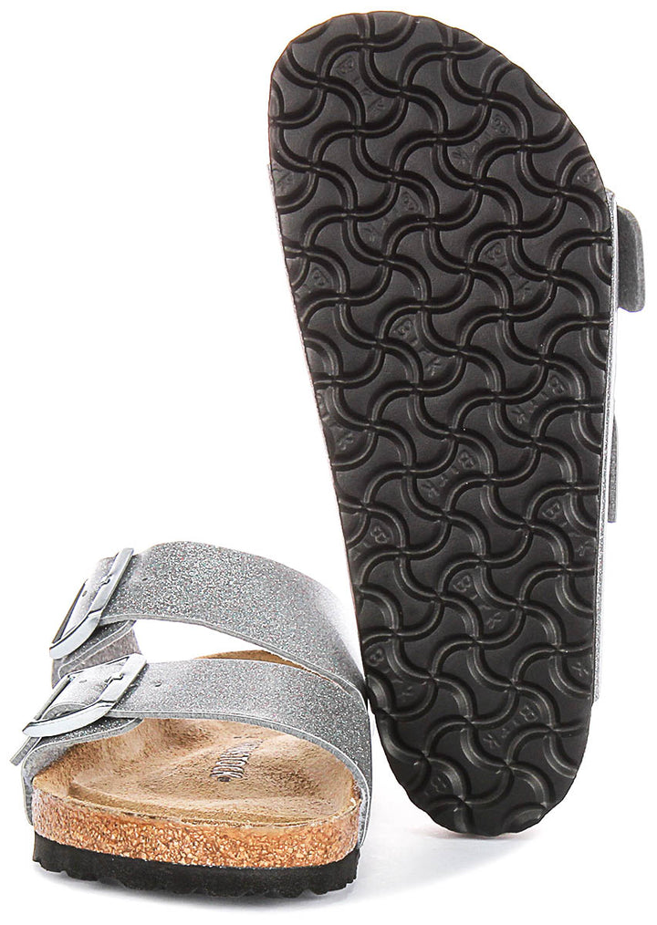 Birkenstock Arizona BS In Silver for Kids | Regular Fit