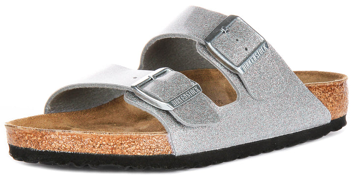 Birkenstock Arizona BS In Silver for Kids | Regular Fit