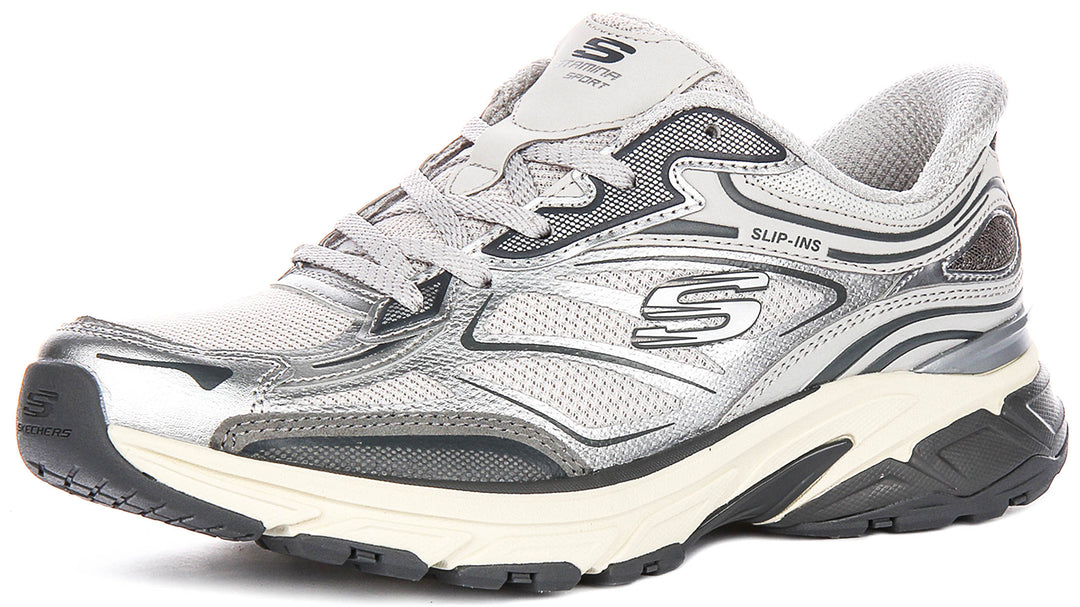 Skechers Stamina Sport In Silver For Women