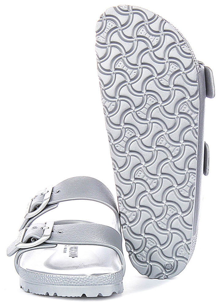 Birkenstock Arizona Eva In Silver For Unisex