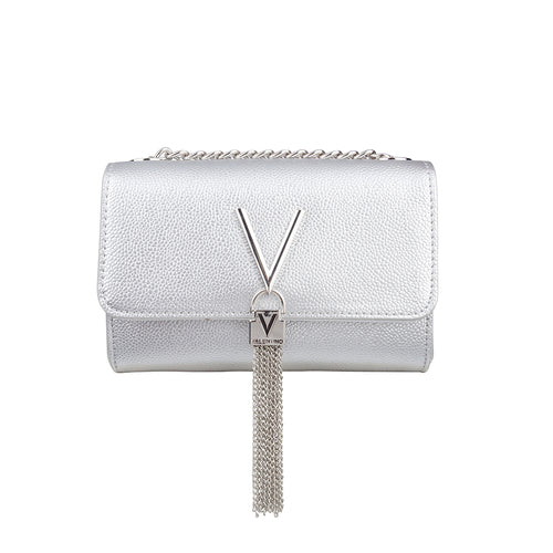 Valentino Divina Pochette In Silver For Women